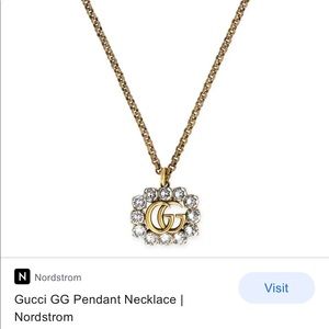 Gucci Crystal Double G Necklace